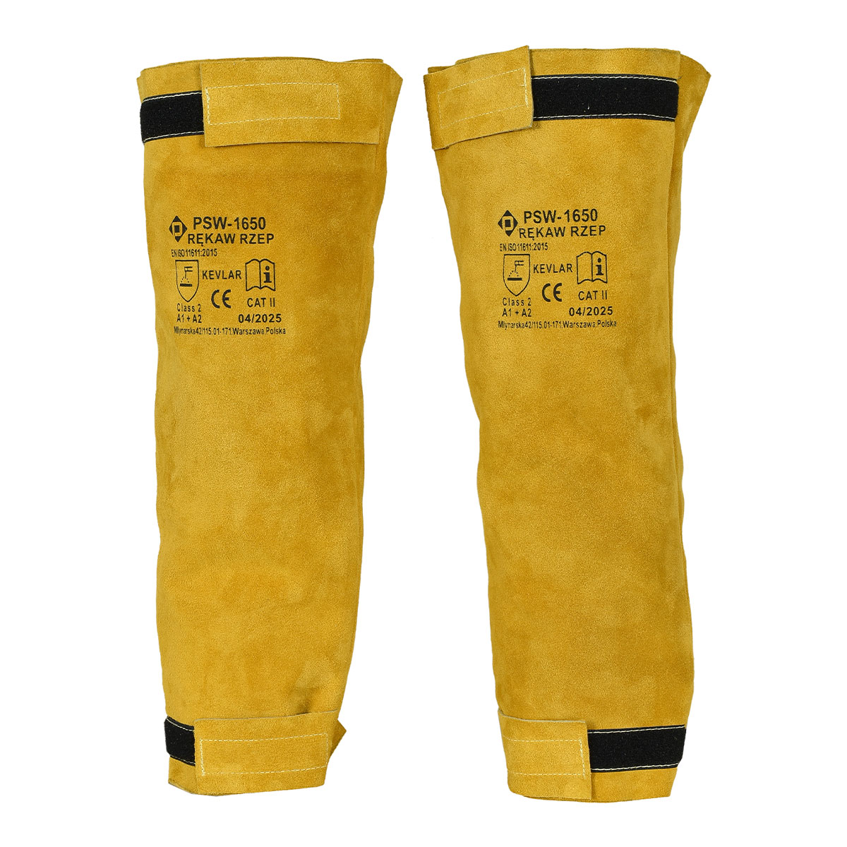 PSW-1650 Rzep Skórzane Rękawy Spawalnicze